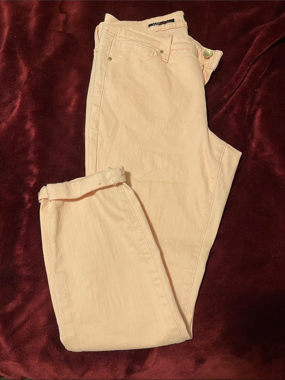 Nine West Pale Pink Skinny Ankle Jeans
